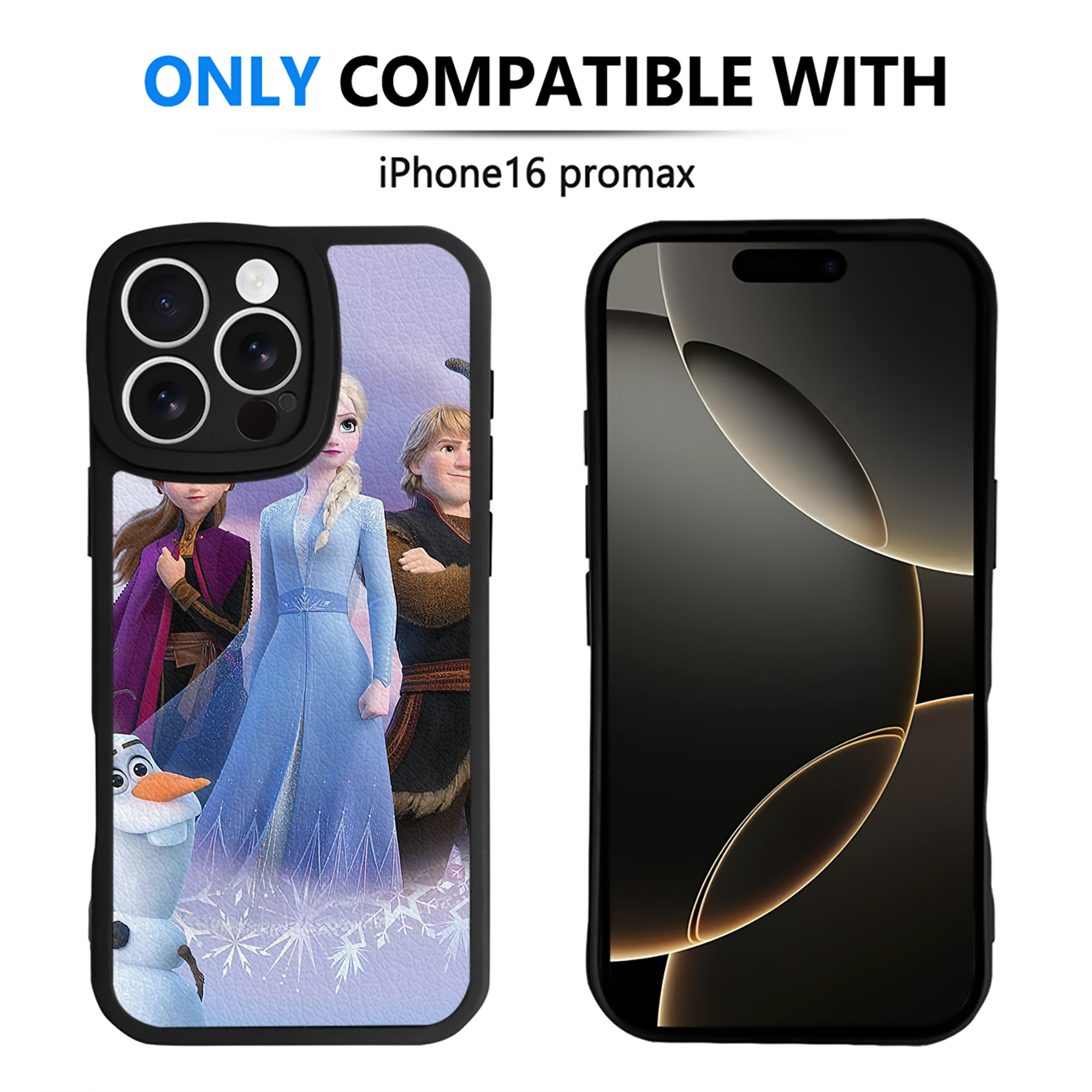 （画像用） アナと雪の女王 アンナ エルサ Frozen Anna Elsa 【iPhone 16シリーズ対応】シリコンスマホケース（レザー調） 材質：シリコン
